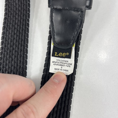 LEE Black Stretchy Web Belt - Men's Size 30 - Picture 9 of 9