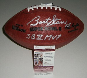 PACKERS-Bart-Starr-signed-Super-Bowl-II-football-w-SB-II-MVP-JSA-COA-AUTO