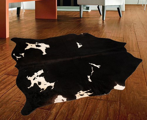 100% Genuine Cow hide Rug Area Carpet Skin Leather 18.06 sq.feet (51"x51") M-55