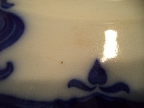 Antique WEDGWOOD POPPY Flow Blue Imperial Porcelain PLATTER about 14 X 11 inches - Picture 19 of 19