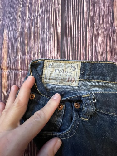 Boys Polo Ralph Lauren The Girls Unisex Denim Jeans Size 16 Dark Easter Spring - Picture 6 of 7