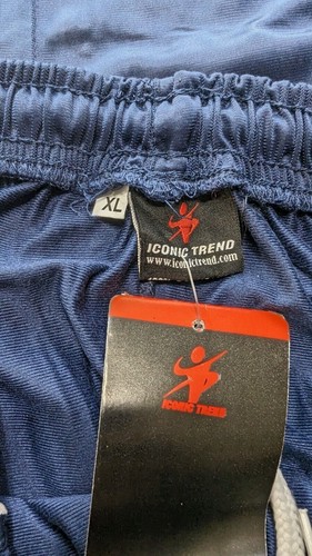 Mens Iconic Trend Track Pants Blue Side Stripe XL - Picture 7 of 7