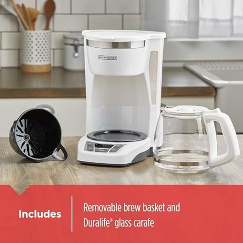 Programmable 12-Cup Coffee Maker Digital Controls Sneak-A-Cup Auto Brew White US - Picture 6 of 7