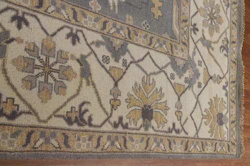 Authentic Hand-Knotted Oushak Indian Large Rug 10x14 ft Carpet - Picture 15 of 22