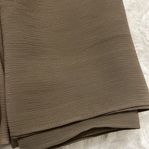 69x26  2 Pieces Crepe   Hijab Scarf dark tan/stone Light Tan New Wrinkle Free - Bild 10 von 18