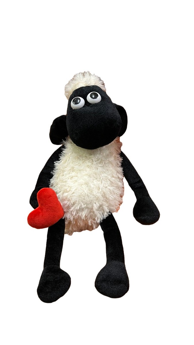 Shaun The Sheep Holding Love Heart Valentine s Gift PLUSH Soft 16 Stuffed NEW eBay