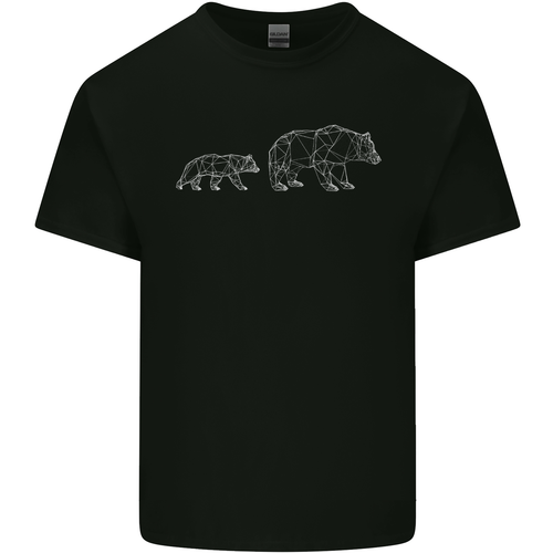 Polygon Grizzly Bear and Cub Kids T-Shirt Childrens - Picture 3 of 3