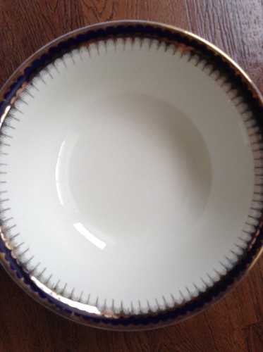 Signed Meakin Bleu De Roi Royal Magesty 18K solid gold china serving bowl - Picture 3 of 6