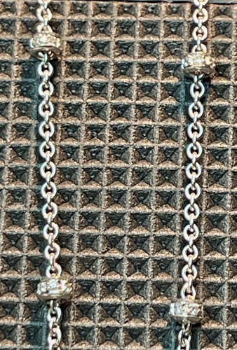 Aaron Basha Diamond 4 Barrel Necklace Heavy 18k 750 WG Rare Retail $3,100. - Picture 11 of 17