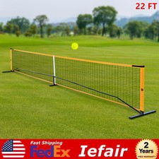 22ft Portable Badminton Tennis Volleyball Net Sports Mesh For Beach Outdoor