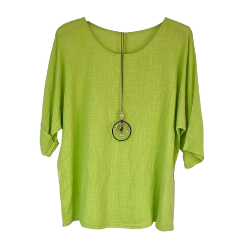 LADIES ITALIAN QUIRKY LAGENLOOK PLAIN COTTON LIGHTWEIGHT CASUAL SHORT TOP - Picture 23 of 81