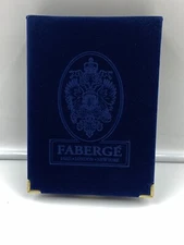 Faberge Empty Presentation Box Blue Velvet