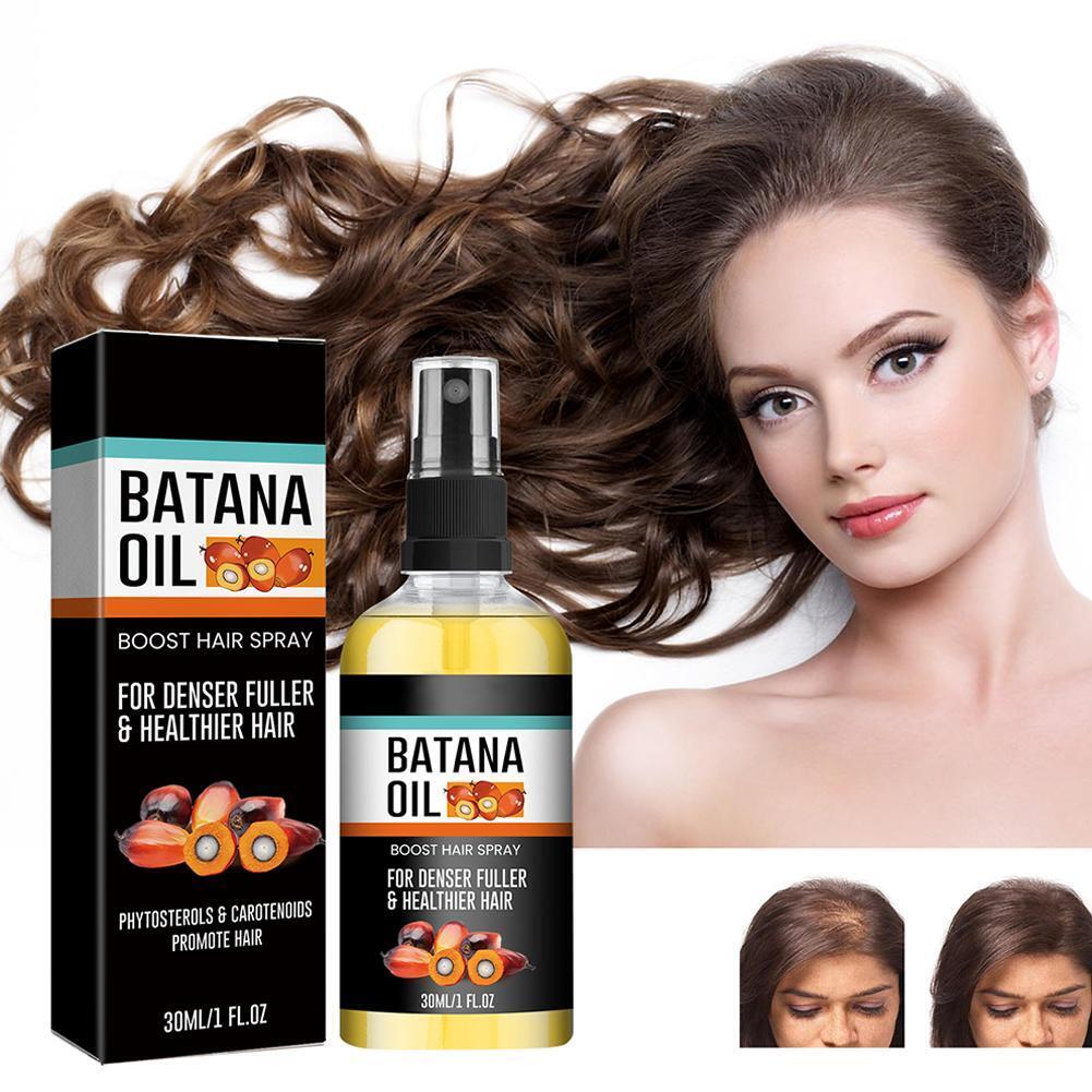 Lot de 2 sprays à l'huile de Batana, huile naturelle pour cheveux secs et abîmé