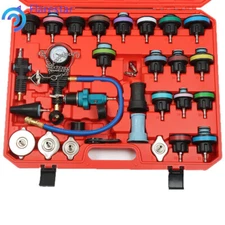 New 33pcs Radiator Pressure Tester Vacuum-Type Cooling Purge System Refill Kit