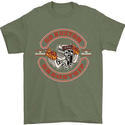 Go Custom Dragstrip Hot Rod Hotrod Dragster Mens T-Shirt 100% Cotton - Picture 93 of 100