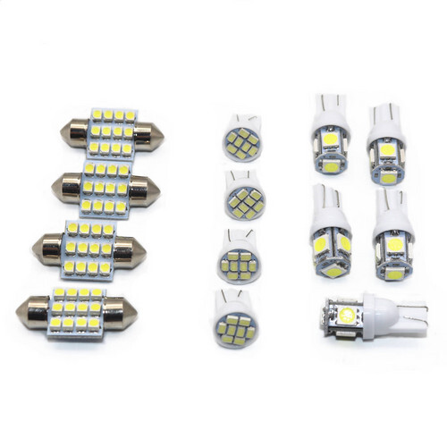 13x Pure white LED Lights Interior Package Kit for Dome License Plate Lamp bulbs - Picture 8 of 19