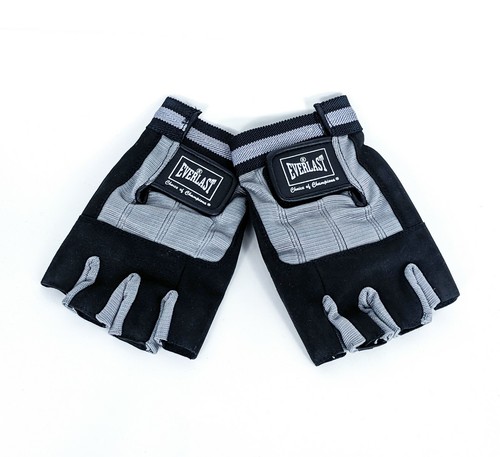Weight Lift Gloves by Everlast, Genuine Leather & Spandex Padded 1085 Size L NEW - Picture 3 of 4