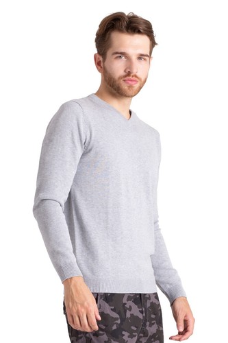 Mens V Neck Knitted Soft Touch Office Pullover Long Sleeve Jumper Casual Sweater - Picture 2 of 16