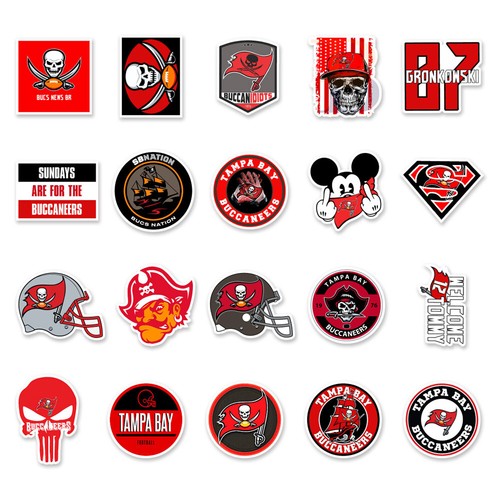 50 Stück Vinyl Aufkleber Tampa Bay Buccaneers Fußball Sport Skateboard Gepäck - Bild 4 von 5