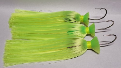 3 unidades - Mojo Jigs Striper señuelos de paracaídas 4 oz 8/0 tabla de agujas. Rosa púrpura - Imagen 3 de 6