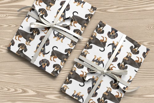 Dachshund Pattern Wrapping Paper A1 A2 Sheets Birthday Gift Wrap Sausage Dog W67 - Picture 47 of 48