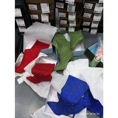 2024 Nuevas Botas Sexy Mujeres Agua Diamante Punta Tacones Ultra Altos Hasta la Rodilla - Imagen 22 de 35