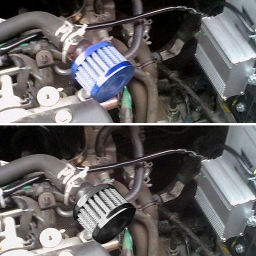 2PCS 12mm Cold Air Intake Filter Turbo Vent Crankcase Car Breather Valve Cover - Picture 8 of 9