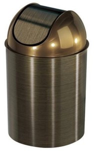 Oil Rubbed Bronze Trash Can Garbage Wastebasket Waste Basket With Image Is Loading Oil Rubbed Bronze Trash Can Garbage Wastebasket Waste