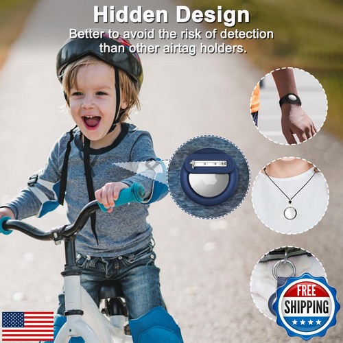 Apple Airtag Holder for Kids, Air Tags-4 Pack Apple Kids Hidden Case, Airtag - Photo 3 sur 5