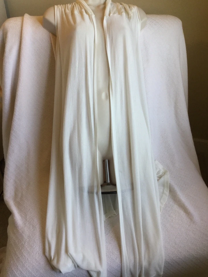 Precioso chaleco largo con capucha blanco Helmut Lang talla S nuevo con etiquetas Foto 2 de 4