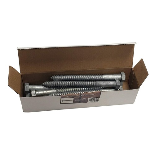 Tornillos de perno retardante de 1/2" x 6" | Cabeza hexagonal | Galvanizado en caliente | Caja de 10 piezas - Imagen 4 de 5