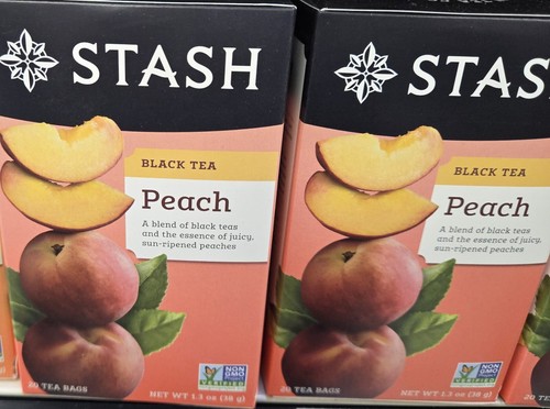 6-Pack Stash Peach Caffeinated Black Tea, 20 Tea Bags Each - Picture 3 of 13