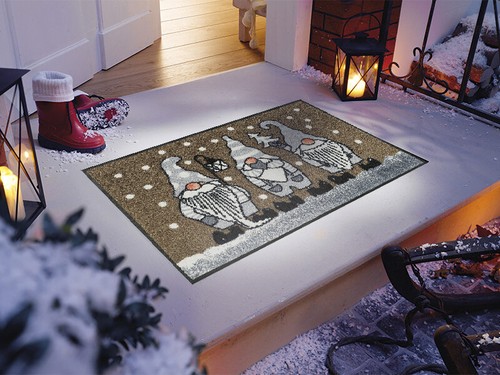 Ab Lager wash+dry Fußmatte Winterzwerge taupe in 2 Größen lieferbar  Kleen Tex - Bild 2 von 7