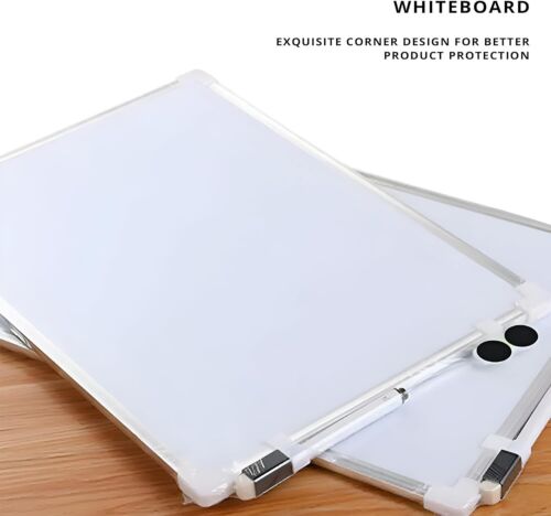 MAGNETIC WHITEBOARD SMALL LARGE WHITE BOARD DRY WIPE NOTICE OFFICE SCHOOL HOME - Picture 7 of 11
