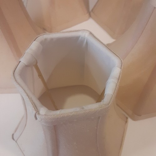 Chandelier Cloth Mini Shades X5 Golden Wheat Sateen Finish - Picture 4 of 5