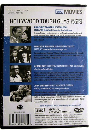 Hollywood Tough Guys - AMC Movies Classics (DVD, 2004, 2-Disc) Bogart/Robinson - Picture 2 of 5