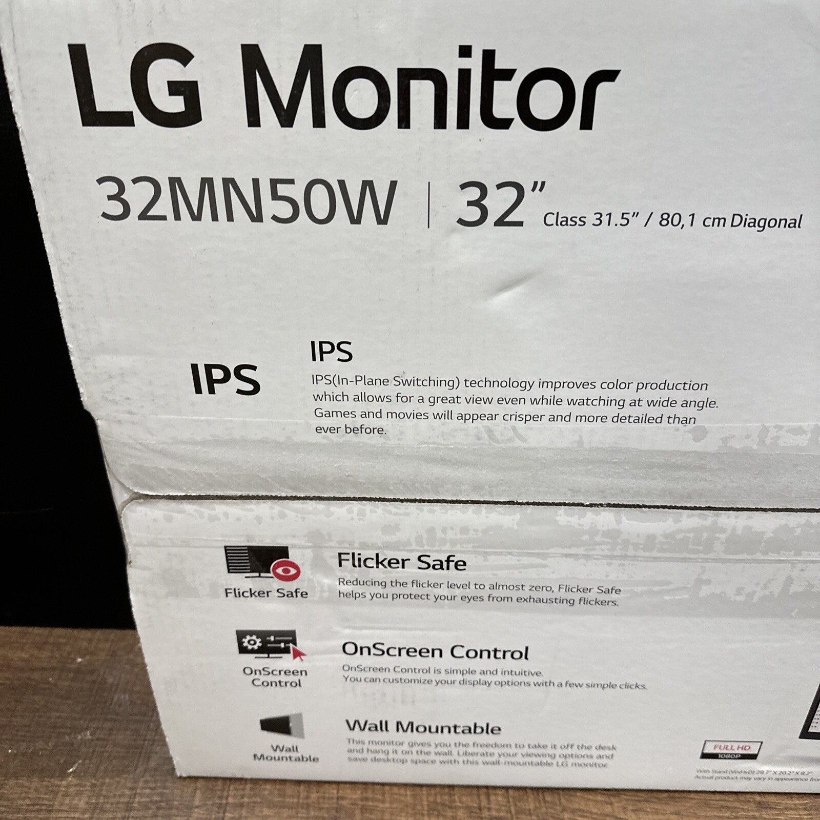 LG 32MN50WB 32" Full HD 1920x1080 HDMI VGA IPS HD Monitor 194026935276