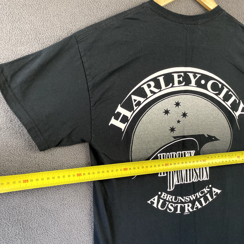 Vintage Harley T Shirt Mens Size M Black Brunswick Australia 1997 Acme Tag Biker - Picture 5 of 11