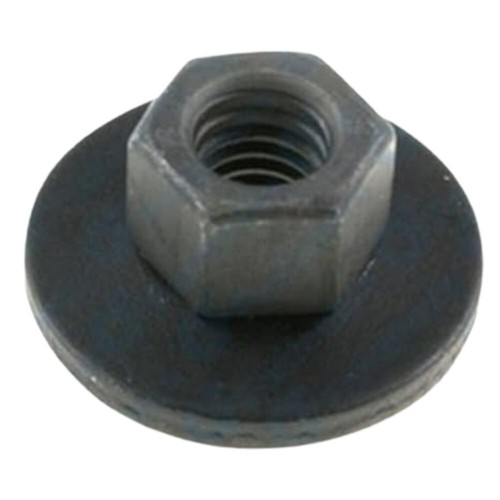 25 Stück M6-1.0 freidrehende Unterlegscheibenmuttern - 19 mm Außendurchmesser Flanschmuttern - Bild 1 von 2