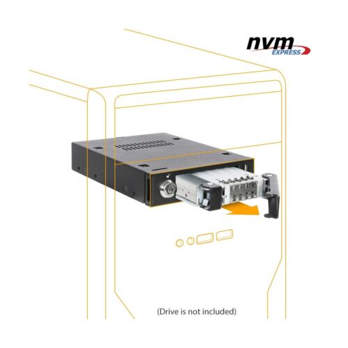 ICY DOCK 2.5" U.2 NVMe SSD PCIe 3.0/4.0 Mobile Rack for External 3.5" Drive B... - Picture 2 of 7