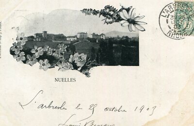 Card SAINT GERMAIN NUELLES A view of Nuelles cloud way early 20th century
