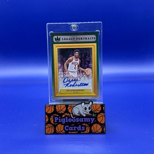 Oscar Robertson 2021-22 Panini Court Kings Legacy Portraits Auto Jade SP