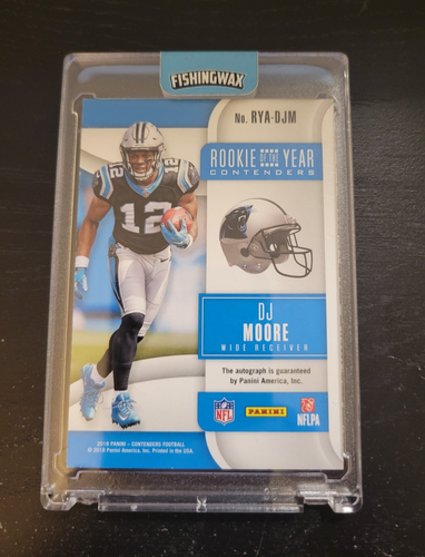 2018 Panini Contenders -ROY Contenders Blue Foil- DJ Moore  Auto RYA-DJM   10/10 - Bild 5 von 5