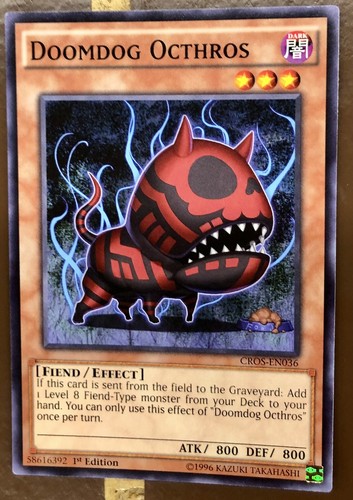 CROS-EN036 Doomdog Octhros Yu-Gi-Oh Card 1st Edition New - Picture 1 of 2
