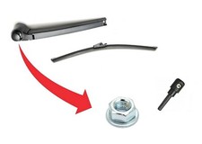 VW POLO 9N IV 01-09 HINTEN HECK WISCHERARM WISCHER + Spritzdüse SET