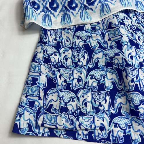 Lilly Pulitzer Womens Celyn Romper Size 0 Bomber Blue Get Trunky - Picture 5 of 20