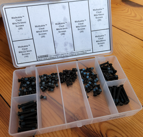 Kit completo de tornillos de taco caminables de acción cero y ultra ligera Speedplay genuino Nos, nuevo - Imagen 2 de 4