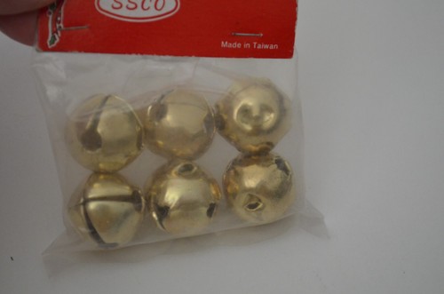 Vintage SSCO Messing Jingle Bells Tasche von sechs 1" Taiwan - Bild 2 von 4