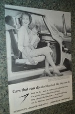 1959 Chrysler Swivel Seat Original Large Advertisement Print Ad 59 Plymouth