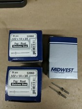 150- Stainless Steel Pop Rivets Dome Head Blind 5/32 x 1/4 x 3/8 53960